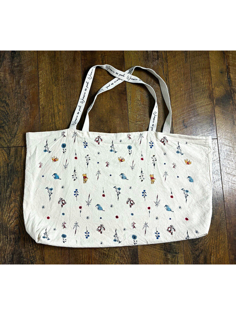 Disney Winnie the Pooh Floral Botanical Canvas Tote Bag
